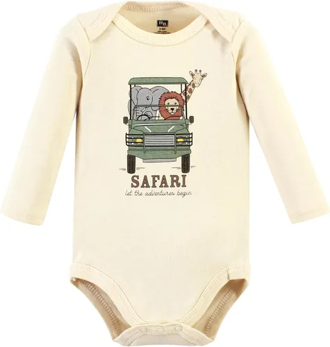 Vista 160 de Hudson Baby Body unisex de algodón de manga larga para bebé, leopardo rosa rojo
