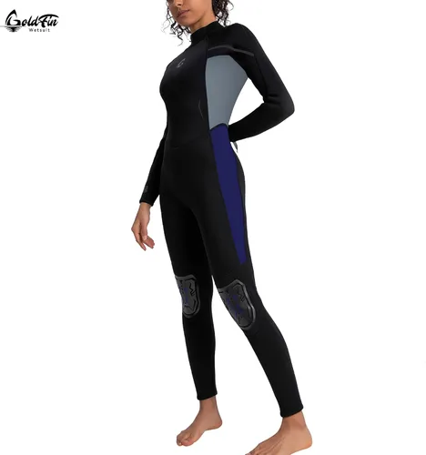 Vista 4 de GoldFin Traje de neopreno para mujer, de 0.118 pulgadas (0.118 in), con cremallera trasera, para mantener el calor en agua fría