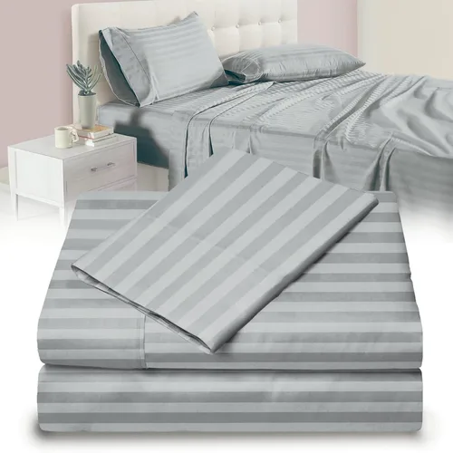 Vista 10 de Juego de Sábanas Twin - Sábanas de Cama Twin de Microfibra Ultra-Suave 1800 - Doble Cepillado - Bolsillos Profundos - Ajuste Fácil - Sin Arrugas Gris