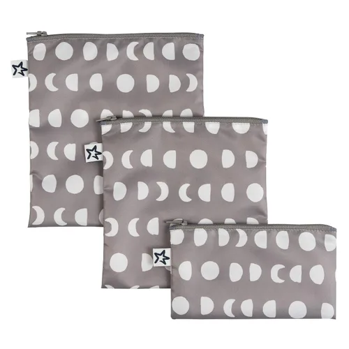 Vista 21 de Tiny Twinkle Bolsas reutilizables para bocadillos para niños – paquete de 3 bolsas para aperitivos y bolsa para sándwich para niños pequeños