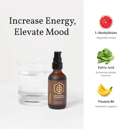 Vista 5 de Terra Health Essentials - Liposomal B12 Apoya la energía y el estado de ánimo, promueve la memoria, ayuda al sistema inmunológico