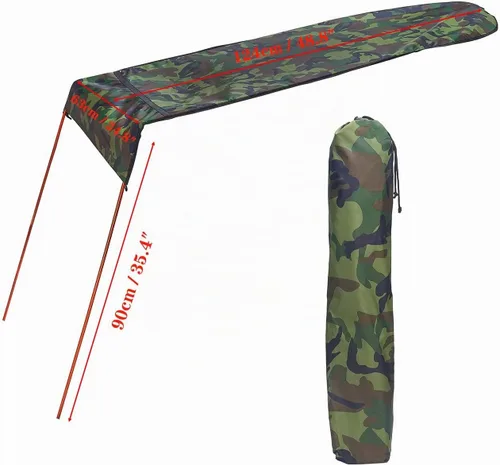 Vista 2 de MOPHOEXII - Toldo para kayak, canoa, toldo para una sola persona verde militar (army green camouflage)