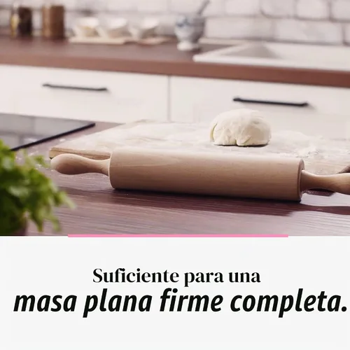 Vista 4 de tuuli Kitchen Professional Classic - Rodillo de madera con centro giratorio (17,3 x 2,2 pulgadas)