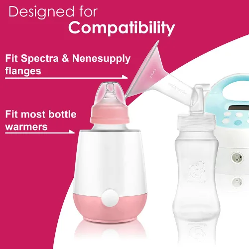 Vista 8 de Nenesupply Biberones de silicona para recién nacidos, biberones de alimentación de flujo lento para bebés amamantados, cuello ancho, 8 onzas