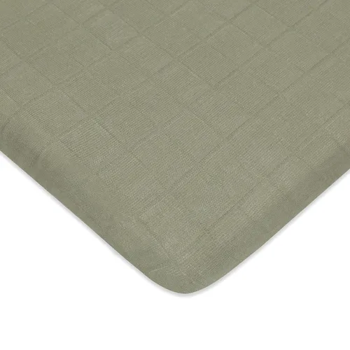 Vista 9 de Babyletto Sábanas para cuna de 100% algodón orgánico para todas las etapas, con certificado GOTS, ajustables 360°, muselina ultra suave