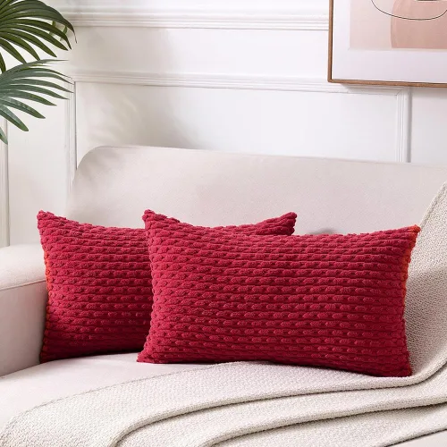 Vista 39 de Fancy Homi - Juego de 2 fundas de almohada decorativas de color rosa polvoriento de 30.5 x 30.5 cm con pompones para sofá cama, decoración moderna