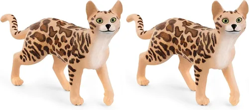 Vista 7 de Schleich Farm World - Juguete de gato abisinio - Figura de gato realista - Figura de gatito para niños y niños pequeños a partir de 3 años