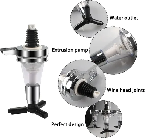 Vista 3 de Dispensador de boquilla de repuesto apto para estantes de vino, dispensador de alcohol, licor, cóctel, 1 onza (1.0 fl oz)