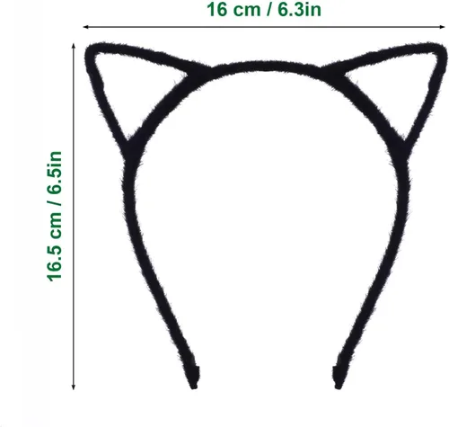 Vista 2 de WLLHYF 2 diademas de orejas de gato, diadema de Halloween, diadema de animales, diadema de orejas para cosplay, para adultos y niños