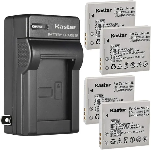 Vista 7 de Kastar Cargador de batería de pared AC para Canon PowerShot ELPH 300 HS, PowerShot ELPH 310 HS, PowerShot ELPH 330 HS, VIXIA Mini, IXY Digital 10