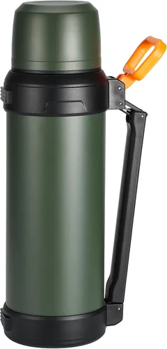 Vista 10 de 88oz Botella grande de termo para café para viajes, botella de agua de acero inoxidable aislada de 2500ml con taza y asa, jarra de agua para bebidas