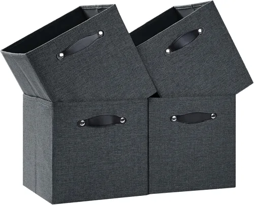 Vista 9 de Cajas Organizadoras de Cubo de Almacenamiento Organizador de Cubby de Tela 7.7 oz/yd² para Estante, Estantería, Clóset, Armario, Guardarropa