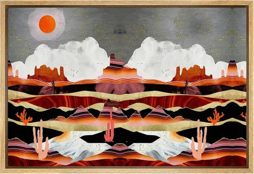 Vista 45 de SIGNFORD Lienzo Enmarcado Impresión Arte de Pared Océano Pastel Luz del Sol Puesta de Sol Horizonte Naturaleza Vida Silvestre Ilustraciones Arte