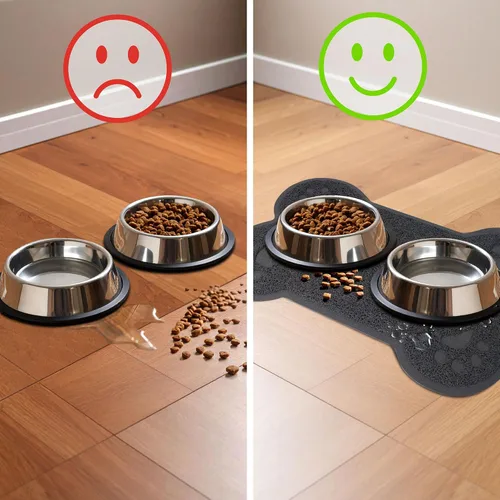Vista 4 de Eurow Tapete de PVC para gatos y perros para cajas de arena y áreas de alimentación, antideslizante, a prueba de fugas, limpiador de patas de malla