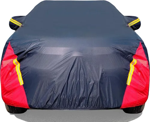 Vista 15 de Funda de coche impermeable de 2 puertas, para todo tipo de clima para automóviles, cubierta completa para exteriores con protección contra lluvia