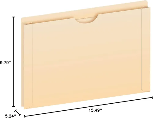 Vista 6 de Pendaflex Archivadores, tamaño legal, Manila, expansión de 2 pulgadas, pestañas reforzadas de corte recto con corte de pulgar, 50 por caja