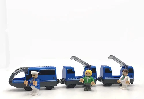 Vista 4 de DSHMIXIA Tren a Pilas para Conjunto de Pistas de Tren de Madera, Juguetes para Niños Pequeños de 3, 4, 5 Años, Niños, Acoplamientos Magnéticos