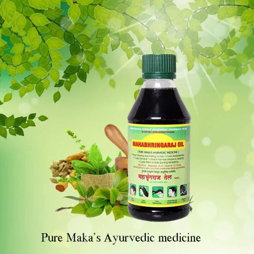 Vista 4 de Aceite de masaje para el cuero cabelludo Mahabhringraj Ramakrishna Pharma, 6.76 onzas líquidas