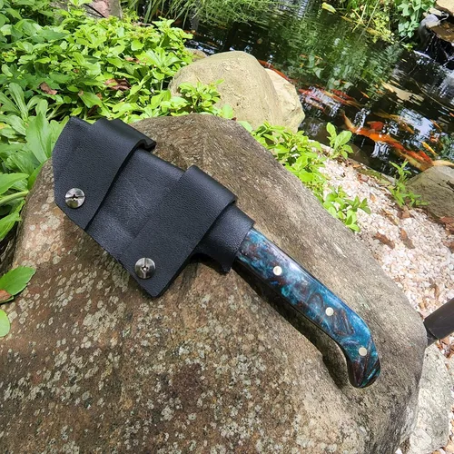 Vista 9 de Mini cuchillo de caza hecho a mano hecho en los E.E.U.U. Custom EDC Tanto resina mango cuchillo bush cuchillo Austin Blades