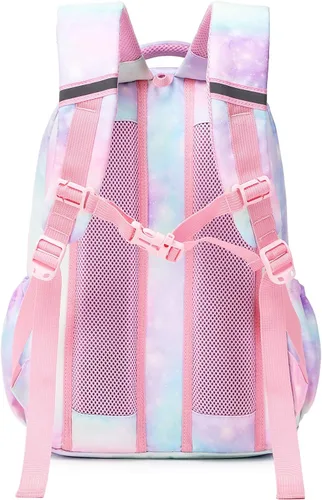Vista 4 de Abshoo Linda mochila infantil para niñas, jardín de infantes, escuela primaria, unicornio, juego de mochilas escolares con lonchera