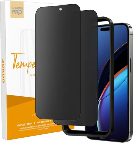 Vista 9 de Protector de pantalla de privacidad mate para iPhone 14 Pro Max de 6.7 pulgadas con protector de lente de cámara, cobertura completa, antirreflejos