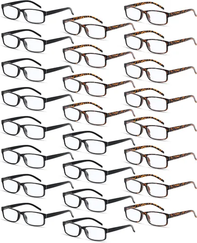 Vista 7 de Umigy Paquete de 24 lentes de lectura a granel, lentes de lectura para hombres y mujeres, lentes de lectura, lentes de lectura, lentes ligeros