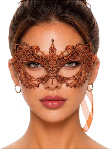 Vista 68 de Masquerade Mask For Women Lace Masquerade Mask for Masquerade Party, Proms, Venetian Party, Mardi Gras, Halloween & Cosplay Ana Bg Pluma de Pavo Real