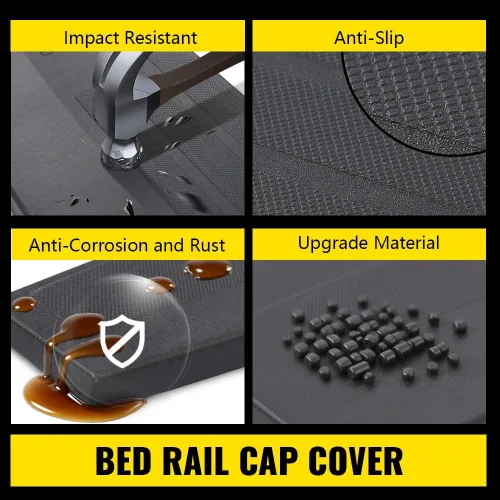 Vista 5 de Tapas para rieles de cama compatibles con Chevy Silverado 1999 2000 2001 2002 2003 2004 2005/GMC Sierra 1500 izquierda del conductor y lado derecho