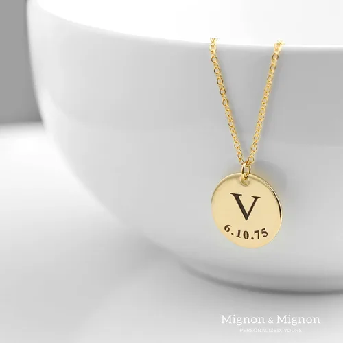 Vista 7 de MignonandMignon Personalized Initial Necklace for Women, Gift for Mom, Custom Kids Name Jewelry, Unique Gifts for Teen Girls, Birthdays, and