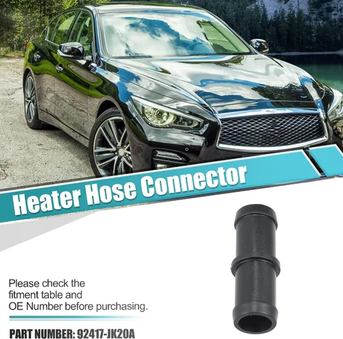 Vista 2 de X AUTOHAUX Conector de manguera de calentador para Nissan 370Z para Infiniti G35 G37 QX50 Q60 Q70 M35 M37 para Infiniti EX35 EX37 Conjunto