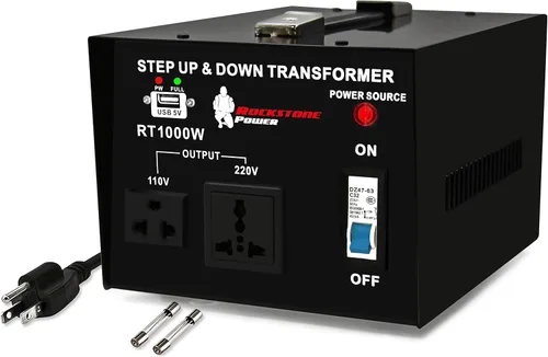 Vista 11 de ROCKSTONE POWER Transformador Convertidor de Voltaje de 3000 Vatios - Convertidor de Potencia de Paso Up/Down AC 110 V/120 V/220 V/240 V de Servicio