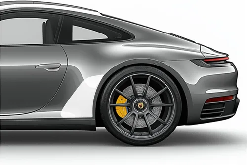 Vista 8 de Adhesivos de vinilo para guardabarros laterales con chip de roca lateral compatibles con Porsche 911 996 997 991 992 (991, azul)