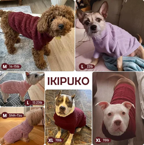 Vista 6 de PeacockGreen XS Suéter para Perro Hembra Chihuahua Teacup, Ropa para Gatos y Cachorros - Suéter Cálido de Invierno para Navidad y Acción de Gracias
