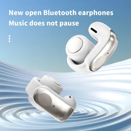 Vista 2 de Auriculares inalámbricos Bluetooth 5.4 con clip de oído abierto Negro