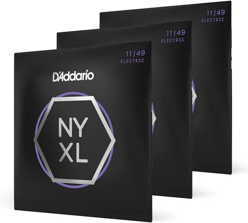 Vista 30 de D'Addario cuerdas para guitarra eléctrica, NYXL niqueladas, NYXL1152, calibre medio/pesado superior 11-52, juego de 6 cuerdas, paquete de 1