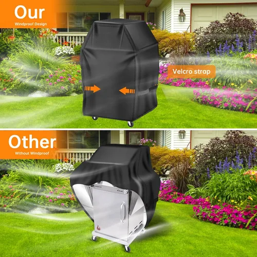 Vista 5 de Aoretic Funda para parrilla de 32 pulgadas, cubierta de parrilla de gas para parrilla al aire libre, cubierta de parrilla impermeable, anti-UV