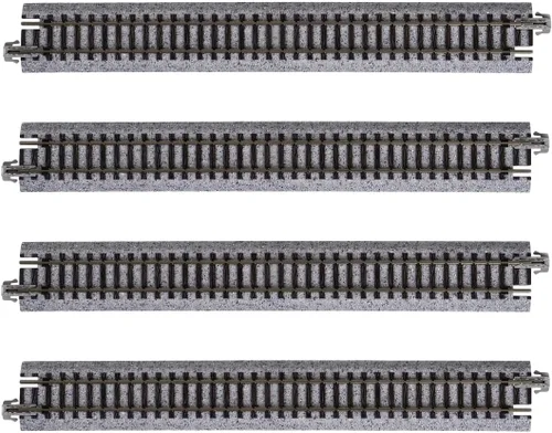 Vista 4 de Kato Escala N Unitrack 7 5/16" 7.323 in Straight Track - 4 por paquete