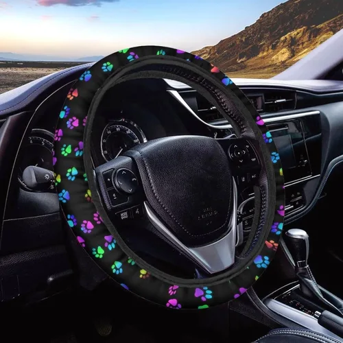 Vista 18 de Asian Dragon - Funda universal para volante de automóvil, accesorios interiores de automóvil, lavable, transpirable, funda para volante