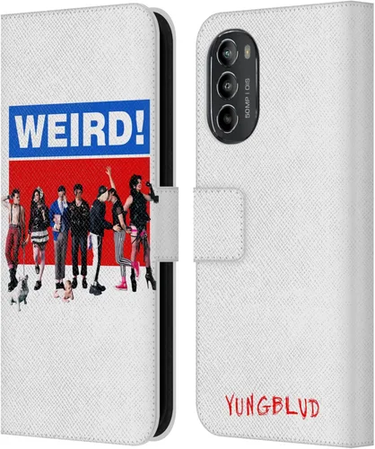 Vista 7 de Head Case Designs Officially Licensed Yungblud Face Graphics Leather Book Wallet Case Cover Compatible with Motorola Moto G82 5G