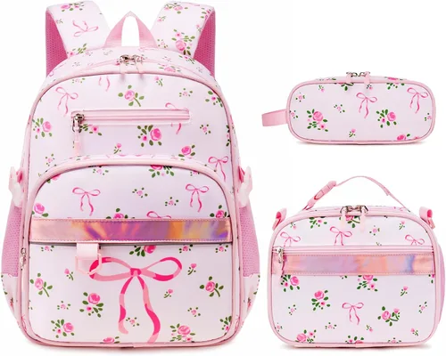 Vista 24 de Mochila para niños de 5 a 8 años, Mariposa, 15 pulgadas, Lindo