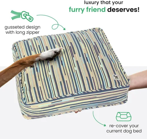 Vista 5 de Molly mutt - Cubierta de edredón para cama de perro, 100 % algodón, duradera, lavable, Petite