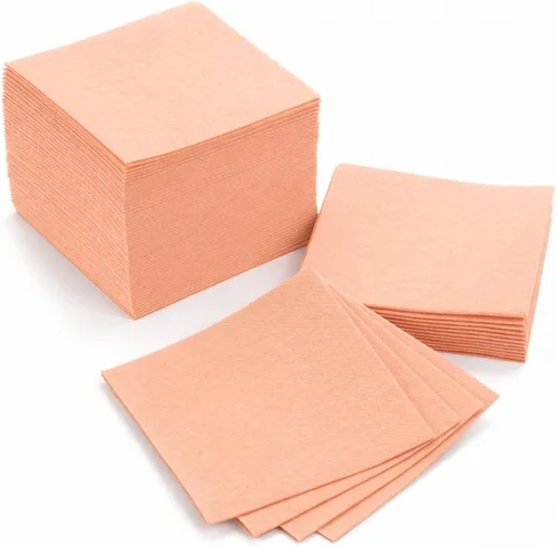 Vista 13 de AH AMERICAN HOMESTEAD Servilletas de cóctel de papel, servilletas desechables similares al lino, 4.75 x 4.75 pulgadas, servilletas cuadradas a Azul