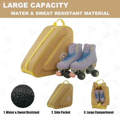 Vista 6 de HEXIFUL Bolsa para Patines de Hielo, En Línea, Roller y Quad - Para Niños y Adultos