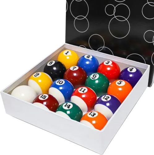 Vista 2 de Billiard Balls Set 2-1/4" Regulation Size Pool Table Balls for Replacement (16 Resin Balls)