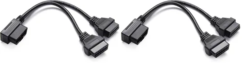 Vista 12 de bbfly-B4 OBD II OBD2 - Cable divisor, 1 adaptador de extensión macho y 2 adaptadores hembra (1 pie/30 cm) 1 macho y 2 hembra