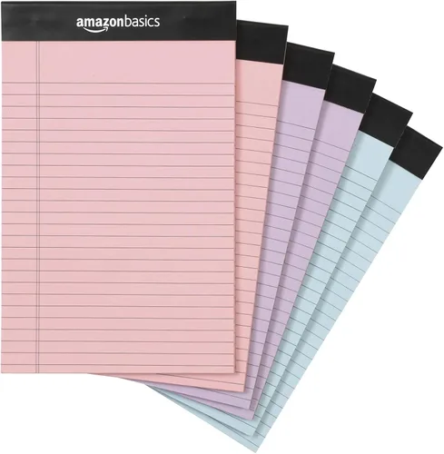 Vista 17 de Amazon Basics Bloc legal de 8.5 x 11.75 pulgadas, color canario, 72 unidades (paquete de 12), 50 hojas por bloc, 6 paquetes por caja