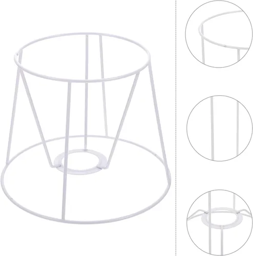 Vista 2 de Uonlytech Soporte de lámpara colgante de techo, marco de luz de 7.48 x 5.90 x 5.51 pulgadas, marco de pantalla de bricolaje, jaula de alambre