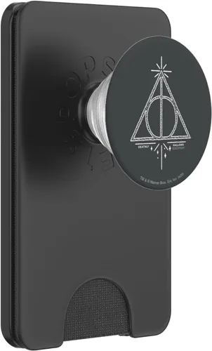 Vista 7 de Harry Potter Deathly Hallows Line Art PopSockets - Soporte para teléfonos y tabletas, Negro