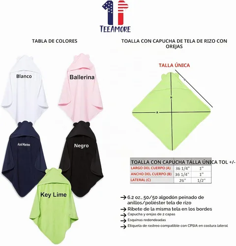 Vista 4 de TEEAMORE Toalla de baño personalizada con capucha para bebé con orejas, añade tu monograma bordado toalla suave infantil infantil Bailarina