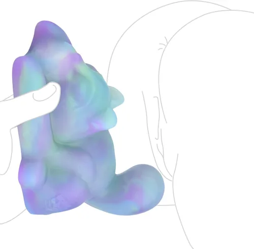 Vista 10 de Monster Dildo Grinder - Juguete sexual para mujeres, pequeño consolador de fantasía alienígena con almohadilla de fricción, estimulador